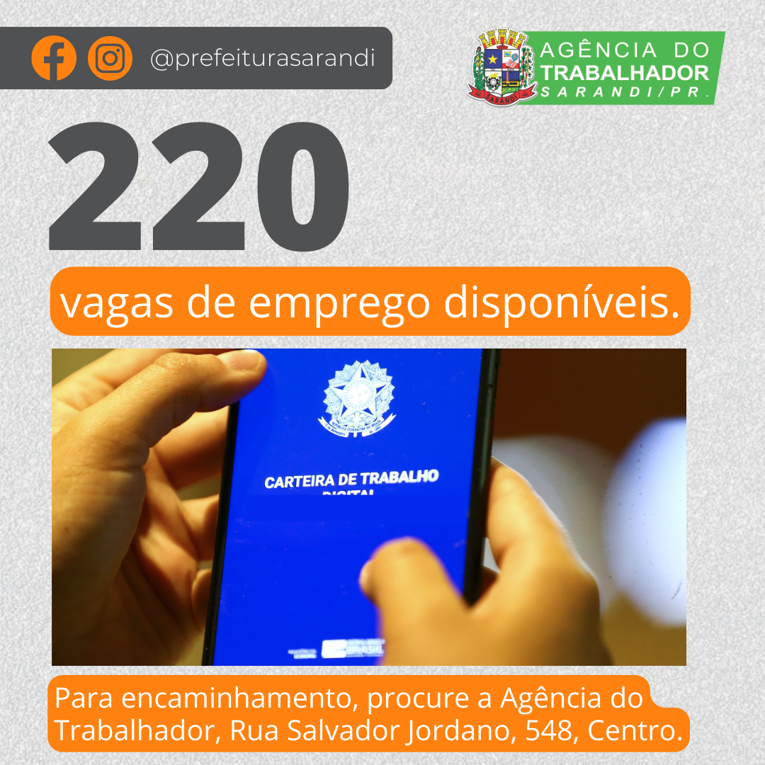 Vagas de Emprego - 27/02/2023